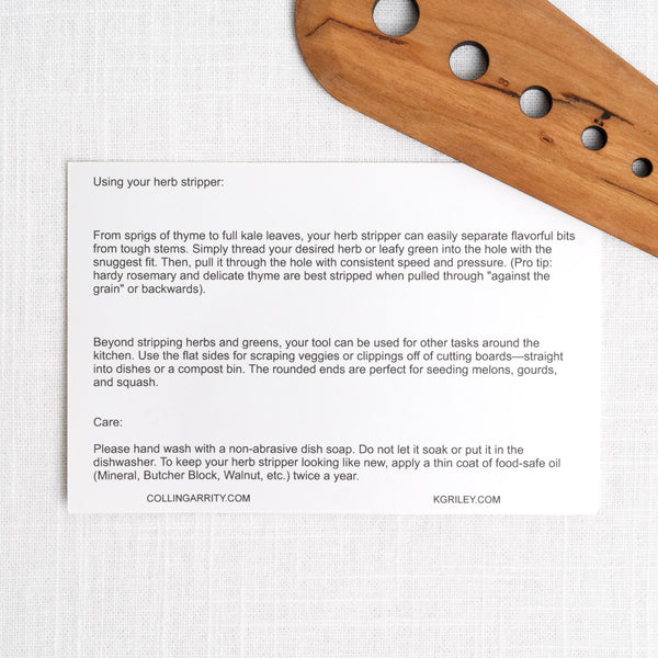 Wooden Herb Stripper