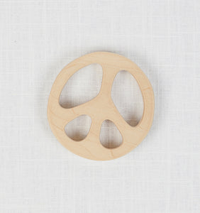 Maple Peace Sign Teether