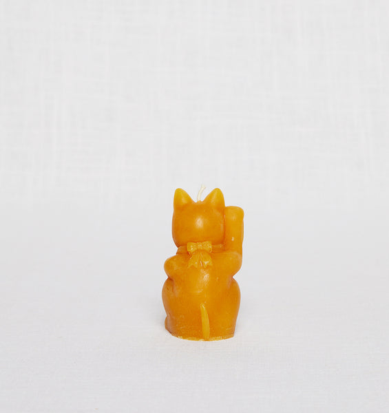 Beeswax Good Luck Cat Candle