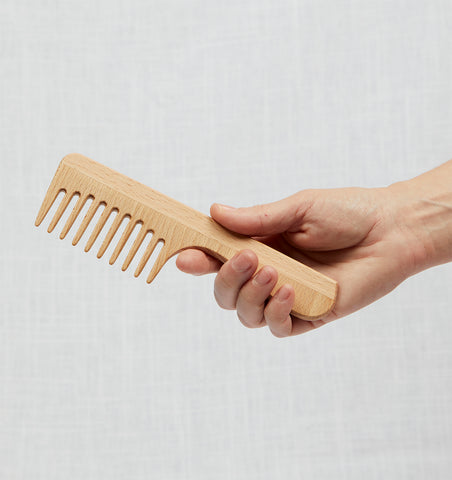 Beechwood Comb with Grip Handle