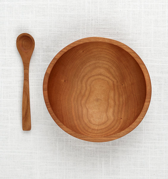 Wooden Bowl and Spoon Set