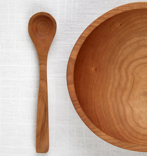 Wooden Bowl and Spoon Set