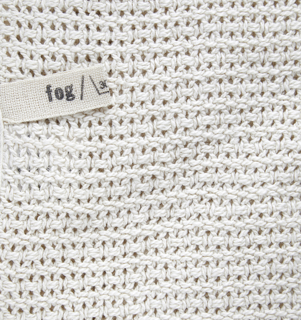 Fog Linen Knit Baby Blanket take heart shop