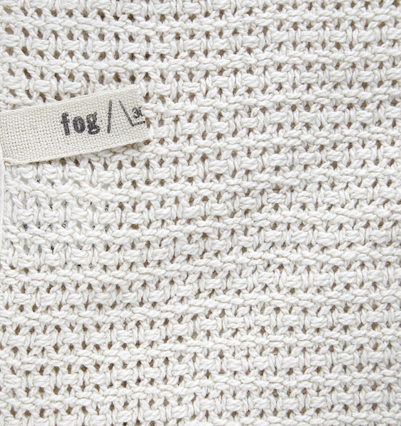 Fog Linen Knit Baby Blanket