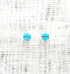 Turquoise and Silver Stud Earrings